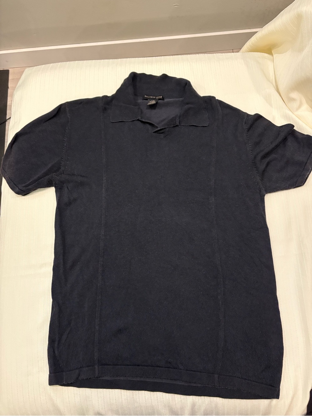 Kenneth Cole Dark Navy Short-Sleeve Polo